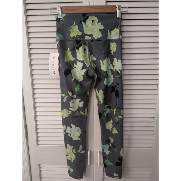 NWT Athleta Elation 7/8 Tight Green Floral XXS - Picture 4 of 5
